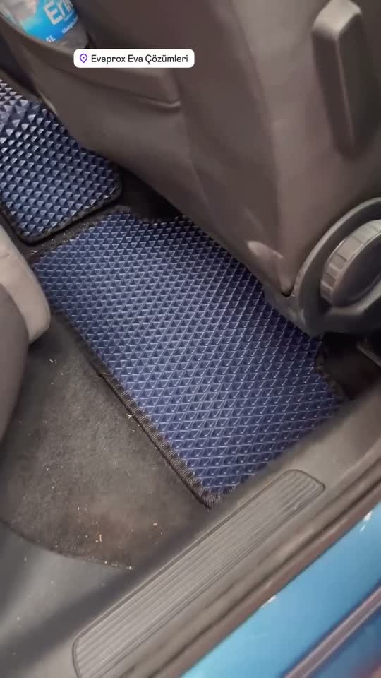 Volkswagen Golf EVA paspas - Lacivert taban, Siyah kenar